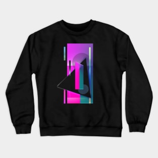 Geometric triangles pop art pink Crewneck Sweatshirt